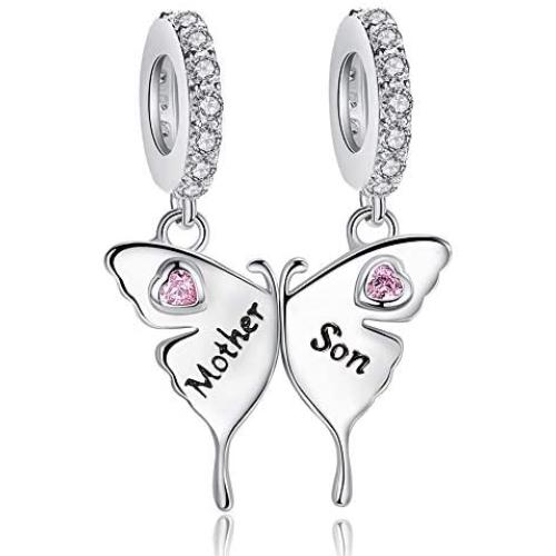 ASELFAD Remember I Love You Heart Sterling Silver Charms for Bracelets Best Valentines Day Mothers Day Christmas Birthday Gifts for Mom Grandma Daughter Sister Granddaughter Aunt Niece Wife Nana