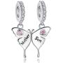 ASELFAD Remember I Love You Heart Sterling Silver Charms for Bracelets Best Valentines Day Mothers Day Christmas Birthday Gifts for Mom Grandma Daughter Sister Granddaughter Aunt Niece Wife Nana