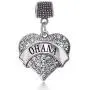 Inspired Silver - Silver Pave Heart Charm for Bracelet with Cubic Zirconia Jewelry Inspired Silver - Silver Pave Heart Charm for Bracelet with Cubic Zirconia Jewelry