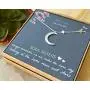 EFYTAL Best Friend Gifts, 925 Sterling Silver CZ Crescent Moon & Stars Necklace, Friendship Necklaces for Soul Sisters, Unbiological Sister or BFF