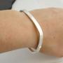 FashionJunkie4Life Sterling Silver Square Bangle Bracelet