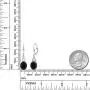 Gem Stone King 925 Sterling Silver Black Onyx Dangle Earrings For Women 5.00 Cttw Gemstone Birthstone Oval 10X8MM Gem Stone King 925 Sterling Silver Black Onyx Dangle Earrings For Women 5.00 Cttw Gemstone Birthstone Oval 10X8MM