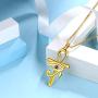 Jewmon Protection Ankh Cross Eye of Horus Necklace Earrings Set for Mens Women Sterling Silver Horus Eye of Ra Ankh Necklace/Earrings Jewelry Set Ancient Egyptian Amulet Jewelry Gift for Mom Grandma