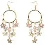 Colorful Tassel Long Dangle Earrings for Women Girls, Exquisite Big Hoop Fairy Flowers Stud Earrings Colorful Tassel Long Dangle Earrings for Women Girls, Exquisite Big Hoop Fairy Flowers Stud Earrings