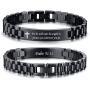 VNOX Personalized Religious Jewelry-Engraved Inspirational Christian Faith Bible Verse Quote Wristbands Elegant Link Bracelet Encouragement Gift,Cassic Watch Band Strap Design