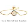 cmoonry 18K Gold Plated Letter Initial Bracelet for Women Girl Colourful Cubic Zirconia 26 Alphabet Letter Charm Bracelet Adjustable Copper Chain Shell Bracelet Best