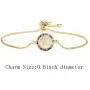cmoonry 18K Gold Plated Letter Initial Bracelet for Women Girl Colourful Cubic Zirconia 26 Alphabet Letter Charm Bracelet Adjustable Copper Chain Shell Bracelet Best