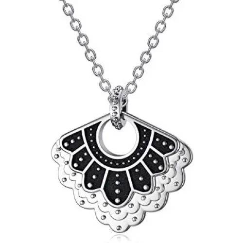 ELFRONT RBG Dissent Collar Necklace Personalized 925 Sterling Silver Free Engraved Simulated Birthstone RBG Jewelry Custom Gifts for Fans of Ruth Bader Ginsburg ELFRONT RBG Dissent Collar Necklace Personalized 925 Sterling Silver Free Engraved Simulated Birthstone RBG Jewelry Custom Gifts for Fans of Ruth Bader Ginsburg