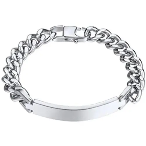 PROSTEEL Custom Bracelet for Men Women, Name Date Initial Quote Engraving Personalized Bracelets, Stainless Steel ID Bracelets, Come Gift Box PROSTEEL Custom Bracelet for Men Women, Name Date Initial Quote Engraving Personalized Bracelets, Stainless Steel ID Bracelets, Come Gift Box