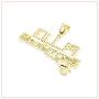 Nsitbbuery Hip Hop Night Club DJ Iced Out Letter Plug Pendant Stainless Steel Chain Necklace