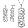 Aurora Tears 925 Sterling Silver Cletic Knot Bar Jewelry Women Irish Celtic Knot Pendant Earring Good Luck Protective Jewelry