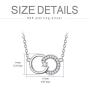 Nature Diamond 1 Stone Circle Necklace for Women Sterling Silver, Anniversary Jewelry for Wife/Girlfriend, Love Gifts for Her (0.03ct) 16''-18''