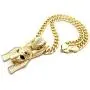 BLINGFACTORY Hip Hop Iced Egyptian Anubis Pendant & 9mm 18'' Link Chain Necklace