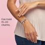 PANDORA Jewelry Moments Pave Heart Clasp Snake Chain Cubic Zirconia Bracelet in Rose