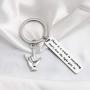 FUSTMW I Love You Hand Sign Language Charm Keychain ASL Jewelry Deaf Awareness Gifts There is a Crack in Everything That is How The Light gets in Language Interpreter Gift