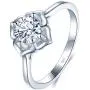 BORUO 925 Sterling Silver Ring, Cubic Zirconia CZ Eternity Engagement Wedding Band Ring Size 4 to 12 BORUO 925 Sterling Silver Ring, Cubic Zirconia CZ Eternity Engagement Wedding Band Ring Size 4 to 12