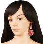 Touchstone Indian Bollywood paisley Rhinestone designer bridal jewelry earrings for women in antique gold tone