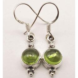 SilverStarJewel Authentic Peridot August Birthstone Earrings 2.6 Grams 925 Sterling Silver