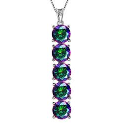 Aurora Tears 925 Sterling Silver Women Mystic Rainbow Topaz Jewelry Crystal Fire Topaz Necklace Earrings Sets Fashion Statement Jewellery