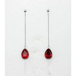 Faship Gorgeous Teardrop Rhinestone Crystal Dangling Earrings