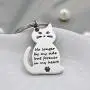 Eigso Cat Memorial Keychain No Longer by My Side But Forever in My Heart Cat Loss Sympathy Gift Cat Remembrance Gift