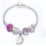 Sambaah 925 Sterling Silver Love Charm I Love You to The Moon and Back Pendant Fit Pandora Bracelets