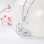 NUOKUN S925 Sterling Silver I Love You Mom Heart Pendant Necklace Jewelry Gift for Mothers Birthday