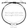 Lanqueen Distance Bracelets for Couples Infinity Matching Relationship Bracelet for Women GF BF Gifts