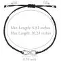 Lanqueen Distance Bracelets for Couples Infinity Matching Relationship Bracelet for Women GF BF Gifts