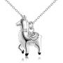 ONEFINITY Llama Alpaca Gifts Sterling Silver Llama Necklace Cute Alpaca Pendant Jewelry for Women Men (Cute Llama)