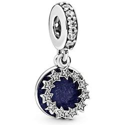 Pandora Jewelry Inspirational Stars Dangle Cubic Zirconia Charm in Sterling Silver