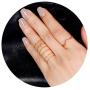 Silvora Sterling Silver Stackable Knuckle Ring, 5MM/10MM/15MM Toe Finger Open Band Ring for Women Men Girls Minimalist Jewelry Personalized Custom Rings Xmas Decorations(Send Gift Box)