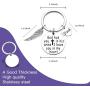 Eigso Mom Dad Memorial Keychain God Has You in His Arms I Have You in My Heart Memorial Gift Loss of Father Mother Remembrance Keyring