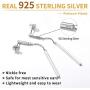 ChicSilver 925 Sterling Silver Minimalist Vertical Bar Geometric Dangle Drop Earrings for Women, Silver/Gold/Rose Gold(with Gift Box)