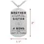 Sibling Necklace for Brother and Sister, Little Sister Dog Tag Necklace Jewelry Gifts to Big Brother for Birthday
