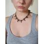 Reaowazo Spike Chokers for Women Girls Choker Goth Necklaces Mens Chain Choker Collar Punk Streetwear Handmade Adjustable Vintage Rivet Jewelry