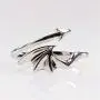 Punk Angel Devil Wings Rings Retro Dragon Arrow Open Rings Adjustable for Women Girls Fashion Couple Index Finger Rings Jewelry(White) Punk Angel Devil Wings Rings Retro Dragon Arrow Open Rings Adjustable for Women Girls Fashion Couple Index Finger Rings Jewelry(White)