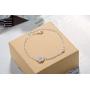HYLJ Sterling Silver Plated CZ Pink Crystal Cherry Blossoms Flower Women Adjustable Link Bracelet