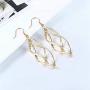 TIVANI Womens Pretty 18K Gold Plated Double/Triple/Tassel Linear Loops Design Twist Wave Hook Dangle Earrings for Women Girls