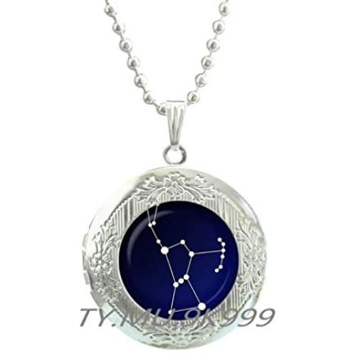 Yao0dianxku Orion Constellation Glass Locket Pendant. Night Sky Locket Necklace. Stars, Astronomy, Space Jewelry, Glass cabochon Locket Pendant,Y202