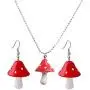 Sperrins Mushroom Dangling Earrings Necklace Set Mushroom Shape Drop Dangle Earrings Mushrooms Necklaces Jewelry Chains For Women Girls Daughters Sperrins Mushroom Dangling Earrings Necklace Set Mushroom Shape Drop Dangle Earrings Mushrooms Necklaces Jewelry Chains For Women Girls Daughters