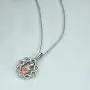 YFN Sterling Silver Celtic Knot Necklace Rose Flower Pendant Good Luck Irish Jewelry for Women Gifts (Rose Gold)