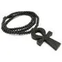 Fashion 21 Egyptian Ankh Cross Pendant 6mm 27'' Stretchable Wooden Bead Necklace (3 Colors Available)