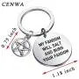 CENWA Supernatural Inspired Jewelry Supernatural Quote My Fandom Will Salt and Burn Your Fandom Keychain SPN Jewelry Gift for Supernatural Fans Sam Dean Winchester Gift