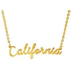 HUTINICE 18k Gold Plated California Necklace, Florida Necklace, New York Necklace, Texas Necklace, Georgia State Necklace Dainty Jewelry