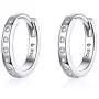 CZ Small Hoop Earrings For Women Teen Girls 925 Sterling Silver Cubic Zirconia Cuff Cartilage Pierced Ear Tiny Hinged Huggie Diamond Hoops Hypoallergenic Jewelry Wedding Birthday Gift 9mm