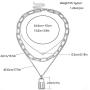 Krun Lock Necklace Y Pendant Simple Cute Heart Necklaces Long 3 Multilayer Chain Fashion Jewelry Women Girls Gift for Her