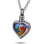 FCZDQ Cremation Jewelry Miss You Forever Birthstone Ashes Necklace Urn Pendant Memorial Keepsake
