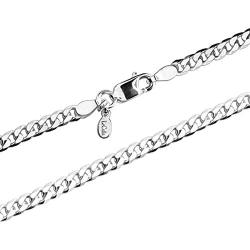 LeCalla Links Sterling Silver Italian Jewelry 1.45 MM, 3.5 MM, 6.5 MM Curb Chain Necklace for Teen Women and Men (16, 18, 20, 22, 24, 26 Inches)