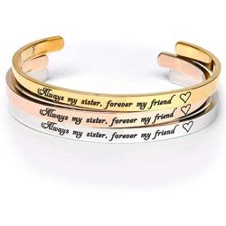 Sister Bracelet - Birthday Gifts for Sister from Sister/Brother - Always My Sister, Forever My Friend – Perfect Sister Gifts for Women I Jewelry I Present
